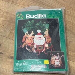Bucilla Festive Santa and His Team Plant/Mail Holder